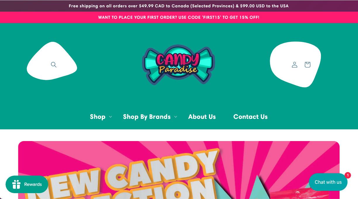 Candy Paradise Webpage image